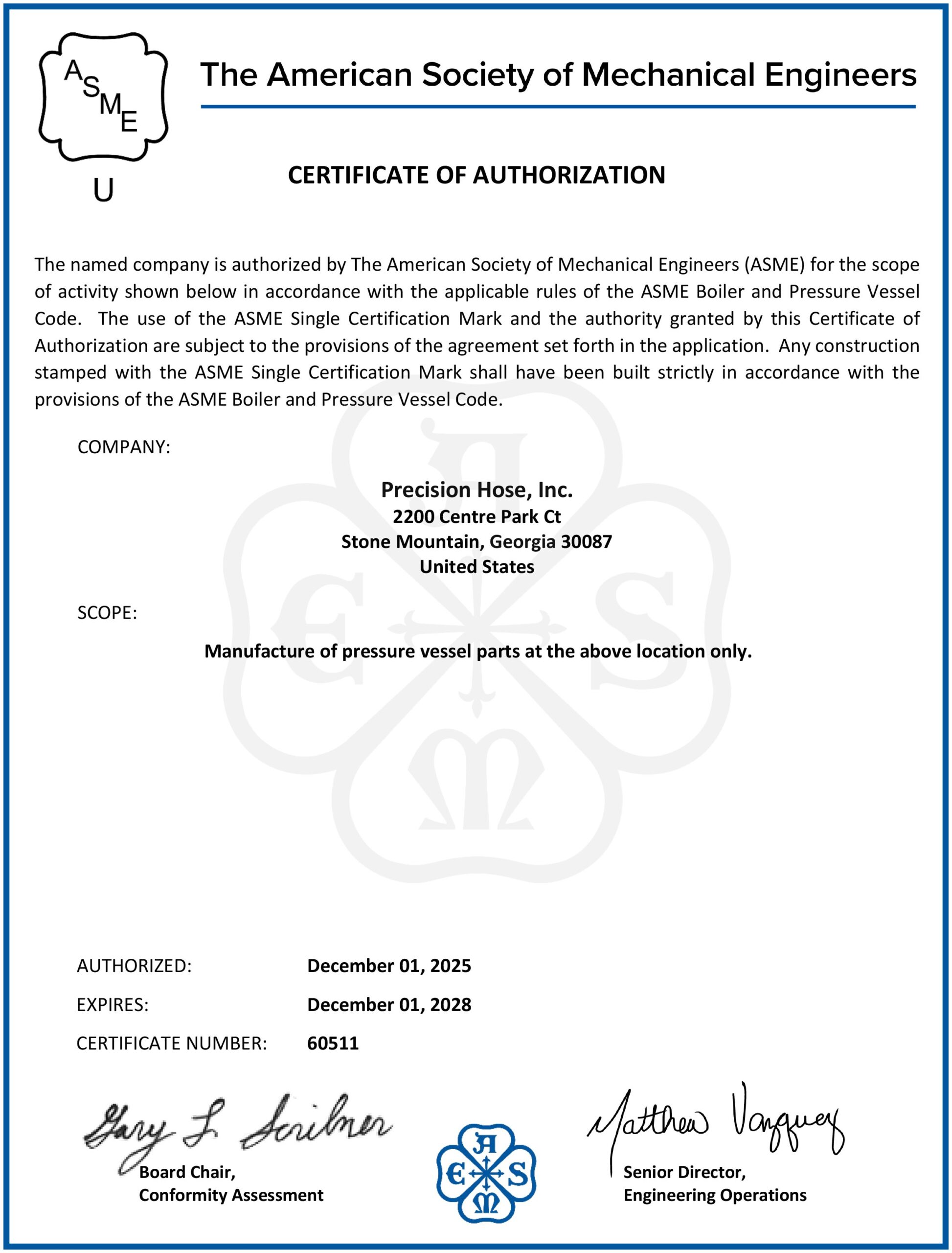 National Board Certified R-Stamp Certification