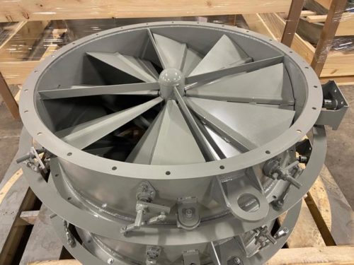 radial vane metal industrial damper