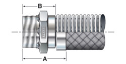 Male Pipe Nipple W/ Hex Nut by Precision Hose & Expansion Joints